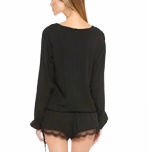 One Teaspoon Priscilla Edgy Lace Short Romper Shorts Jumpsuit Black Sz M - Picture 2 of 11